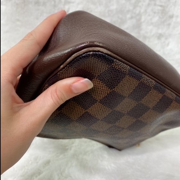 Louis Vuitton Trousse Pochette Brown Canvas Clutch Bag Authentic - Picture 9 of 16